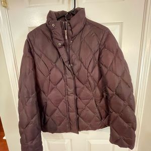 Large Plum Purple Eddie Power Premium Quality Goose Down & Polyester Coat Jacket